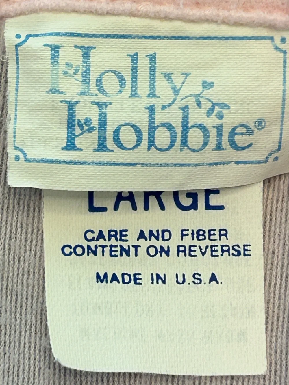 VTG 89 Holly Hobbie Girls Nightgown Size L Pink Puff Sleeve Ruffle 80s made USA
